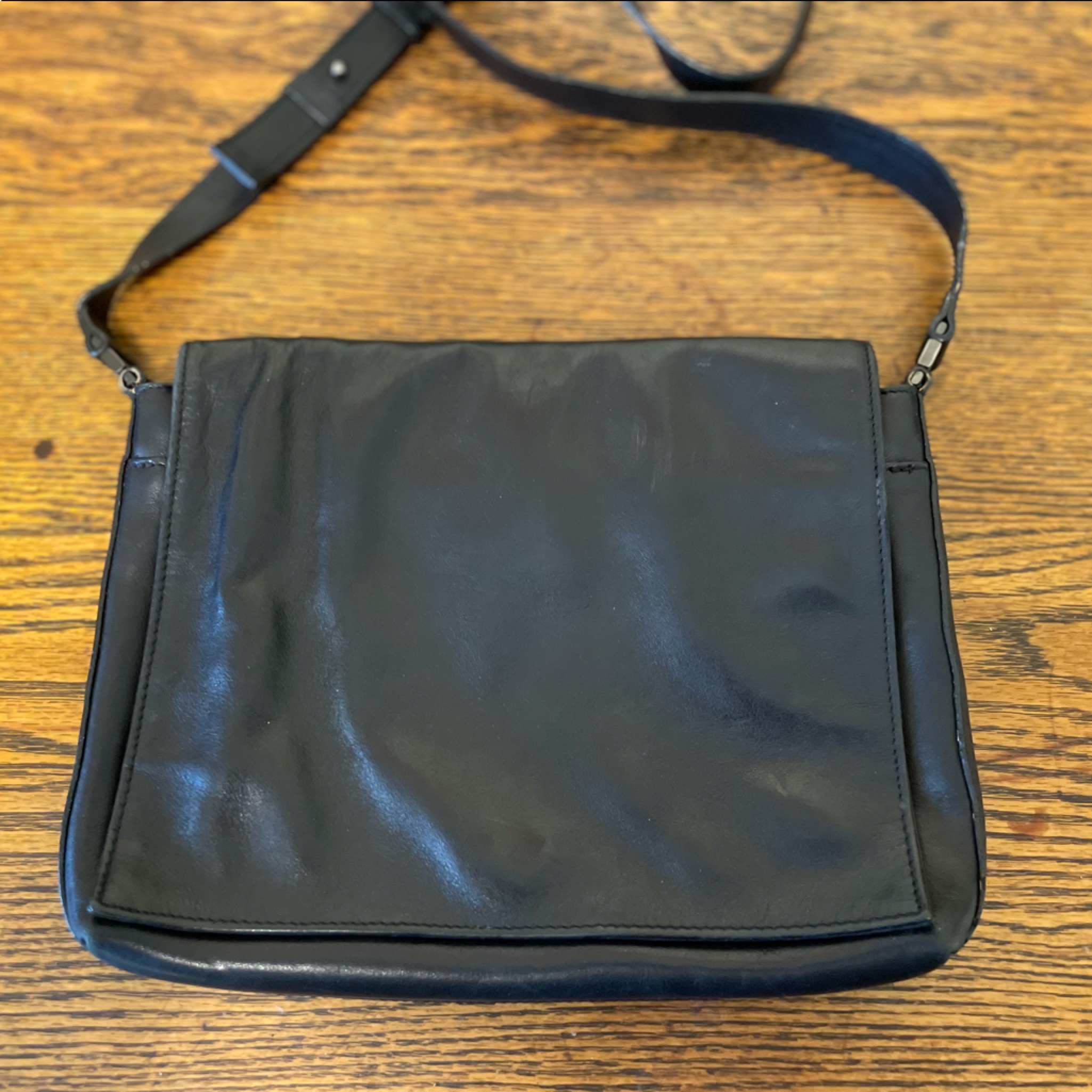 Calvin Klein Black Leather Crossbody Purse